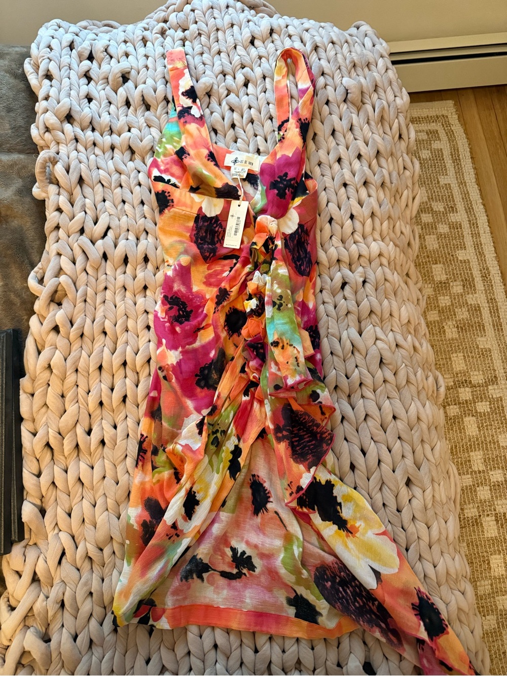 Just Bee Queen floral dress - size large w tags